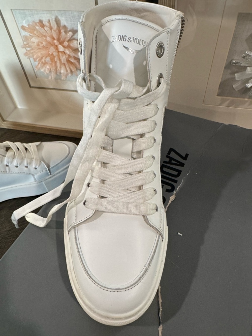 Zadig & Voltaire Women’s High Flash High Top Platform Sneakers. New. Sz 38 - Picture 13 of 14
